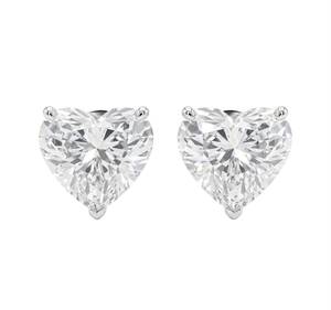 925 <b>Sterling</b> <b>Silver</b> Moissanite Engagement Heart Cut Diamond <b>Stud</b> Earrings Women Designed Engagement Wedding for Womens - Product Image 1