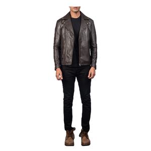 Vestes en cuir imperméables pour hommes de style urbain avec col montant et logo frontal, respirantes, pour l'hiver et la course - Product Image 3