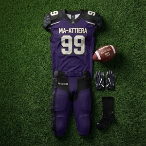 Custom Purple Black American Football Jersey Set <b>Padded</b> Football <b>Pants</b> Team Uniform Number 99 OEM ODM Wholesale Sportswear - Product Image 6