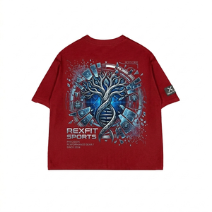 Crew Round Neck All Full Screen Printing Dtg Boxy Slim Fit Oversized Baggy Tee Heavyweight 100% Cotton Cropped <b>Tshirt</b> - Product Image 4