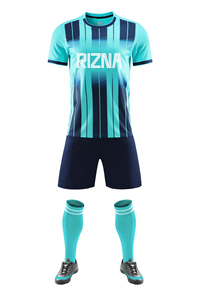 Premium Quality 100% Polyester Unisex Soccer Uniform Sets Custom Color V-neck Short Sleeves Quick Dry Breathable Mesh - Product Image 5