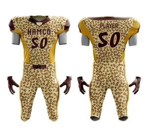 Conjunto de Pantalones y Camisetas de Fútbol Americano Personalizadas al por Mayor, Nombre del Equipo, Manga Corta, 100% Poliéster, Secado Rápido, Absorción de Humedad, Parte Delantera - Product Image 4