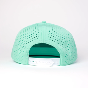 Wholesale Custom PVC Logo Perforated Golf <b>Cap</b> 7 Panel Waterproof Sports Hat with Laser Cut Holes Unisex Performance Gorras - Product Image 3
