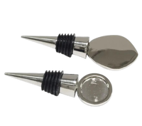 Bouchon de bouteille de vin en métal minimaliste, accessoires de bar, bec verseur élégant en aluminium pour vin et spiritueux