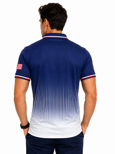 Camiseta de Golf Personalizada para Hombre, 100% Poliéster, Sublimada, de Manga Corta, Secado Rápido, Transpirable, para Empresas - Product Image 4