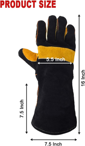 Hot Selling High Quality Leather Safety <b>Gloves</b> / New Style OEM Services Breathable Customized Protective Welding <b>Gloves</b> - Product Image 2