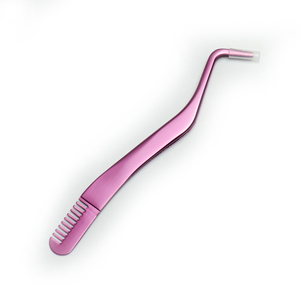 Slanted Tip <b>Makeup</b> Eye Lash Tweezers Eyelash Extension Tools with Eyelash Curler and Eyelash Applicator - Product Image 6