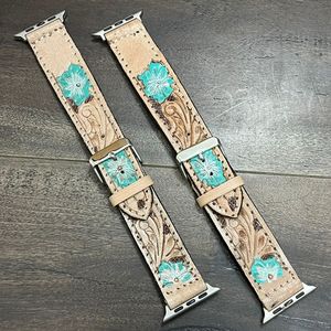 Correa de Reloj de Cuero Genuino con Diseño de Flores, Fabricada Directamente en Fábrica, para Relojes Unisex de Lujo con Cierre Metálico, 2025 - Product Image 4