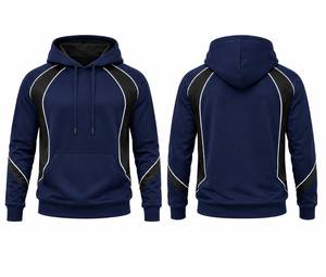 Sweat-shirt à capuche en polaire pour homme, manches régulières, couleur unie, respirant, séchage rapide, écologique, broderie 3D, vêtements décontractés d'hiver - Product Image 1