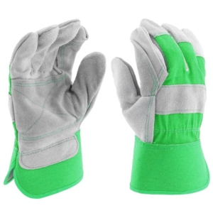 Gants confortables en cuir de vachette pleine fleur avec doublure en coton, protection industrielle des mains, résistants à la chaleur, avec manchette caoutchoutée souple, certifiés CE - Product Image 3
