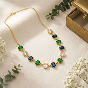 Collar de Cristal Multicolor Antideslustre de Moda para Mujeres y Niñas, Joyería Elegante (WN002Mul) - Product Image 4