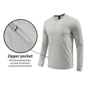 T-shirts à manches longues 100 % coton pour hommes, personnalisables par sublimation, t-shirt uni épais pour hommes - Product Image 2