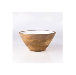 New Look Handmade Wooden Bowls Minimalist Design Uncoated Wood Handicraft For Food Serving Gifting Dining Table Salad Fruit Bowl - Product Image 2