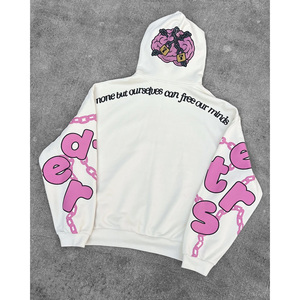 Sudaderas con Capucha Bordadas y Estampadas Personalizadas para Hombre, de Alta Calidad, de Felpa de Algodón Grueso, Corte Holgado, Diseño con Cierre de Cremallera, para Invierno - Product Image 6