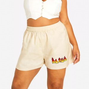 Shorts de sport taille haute en molleton épais pour femme, coupe ample et sexy, pour la course et la gym, collection été, vente en gros - Product Image 4