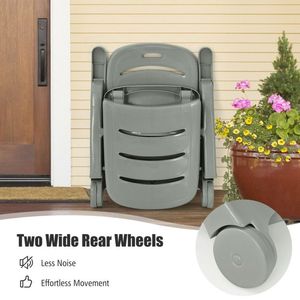 Sdraio Pieghevole a 5 Posizioni con Ruote per Prendere il Sole all'Aperto - Product Image 4