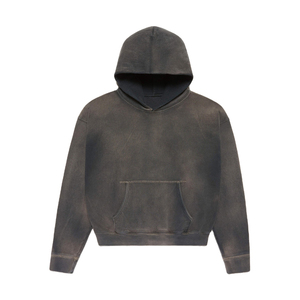 Sudadera con Capucha Extra Grande para Hombre, 100% Algodón, Felpa Francesa, Color Sólido, Casual, con Bolsillo Delantero, Acabado Lavado - Product Image 1