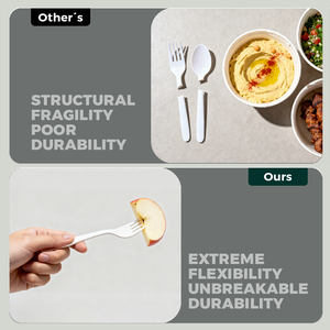 ชุดช้อ<span class=keywords><strong>น</strong></span>ส้อมมีสีขาวห่อพลาสติกช้อ<span class=keywords><strong>น</strong></span>ส้อม/มีด/ช้อน/ผ้าเช็ดปากแบบย่อยสลายได้เป็นมิตรต่อสิ่งแวดล้อม - Product Image 6