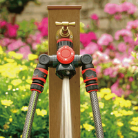 Adaptateur de robinet multifonction 3/4 en plastique, deux raccords rapides pour tuyau, connecteurs d'eau de jardin pour douche à 180/360 degrés