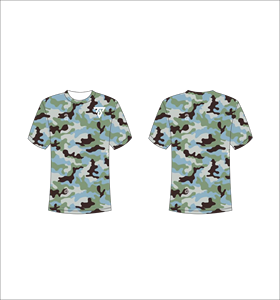 Camiseta de Hombre con Estampado de Camuflaje, Manga Corta, Cuello Redondo, Transpirable, Corte Regular, Estilo Casual, Sublimada, de Poliéster - Product Image 1