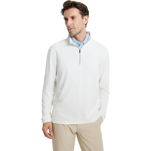 Camiseta Deportiva de Manga Larga con Cierre de 3/4, Color Blanco, Ajustada, para Hombre, Compresión, Gimnasio, Correr - Product Image 2