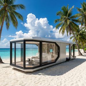 Casa Móvil Pequeña con Ruedas, Estructura de Acero Plegable, Cápsula con Energía Solar, Ecológica, Taller Portátil para Eventos y Tiendas Emergentes - Product Image 1