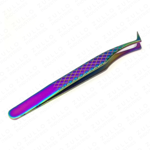 Professional Stainless Steel Eyelash Extension Tweezers Wholesale Price Diamond Grip Rainbow Volume Lash <b>Precision</b> <b>Tool</b> Kit - Product Image 4
