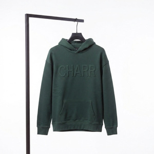 Heavyweight 100% Cotton Blank Hoodies French Terry Oversized Hoodies Men Custom Embossed Logo Men 500 Gsm <b>Thick</b> Unisex Hoody - Product Image 5