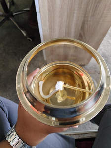 Brass Akhand Diya for Puja with Adjustable Bati - Product Image 5