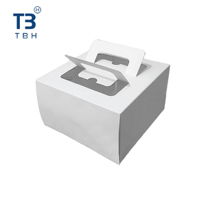Excellente boîte à gâteau en carton blanc avec poignée et fenêtre, 6, 8, 10 pouces, conteneur d'emballage pour boulangerie, stand alimentaire, fête, du fournisseur malaisien - Product Image 2