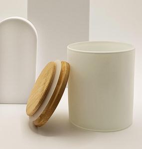 Food <b>Storage</b> Container Cylinder Shape Wooden Lid Airtight Minimalist Design <b>Kitchen</b> Use - Product Image 1