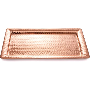 Bandeja de Servicio Rectangular de Metal Moderna Personalizada para Bodas, Restaurantes y Uso Doméstico, Bandejas de Servicio Rectangulares de Metal Dorado - Product Image 3