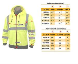 Men's Hi Vis Reflective Safety <b>Jacket</b> Waterproof Polyester Workwear Hooded Regular Fit with Pockets for Construction - Product Image 3