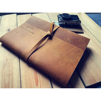 Journal personnalisé en cuir véritable à trois volets avec reliure thermique, couverture rigide, fait main, A5/A6/A4, agenda personnalisé ligné, rechargeable, pour les voyages
