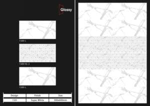 Azulejos de Porcelana Brillante de Alta Durabilidad 300X600MM, Ideales para Proyectos de Construcción Modernos que Buscan un Estilo Equilibrado y Funcional - Product Image 3