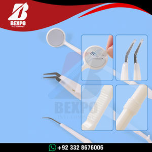 Kit d'examen dentaire jetable avec miroir, sonde exploratrice, pince, kit de nettoyage buccal avec sonde, pinces, miroirs buccaux, 3 pièces - Product Image 2