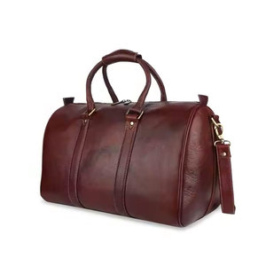 กระเป๋าเดินทางหนังแท้คุณภาพสูงสำหรับทริปวันหยุดสุดสัปดาห์ กระเป๋าหนังดีไซน์ทันสมัยพร้อมซิปเรียบลื่น - Product Image 5