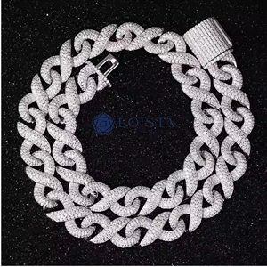 IGI Certified Lab Grown Diamond Hip Hop Cuban Link <b>Chain</b> Necklace In Gold <b>Iced</b> <b>Out</b> <b>Chain</b> for Men - Product Image 5