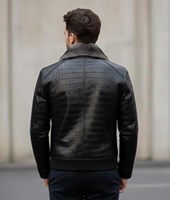 Veste en cuir véritable pour homme de créateur en gros / Blazer en cuir de haute qualité personnalisé pour homme / Nouveau style de blazer en cuir et fourrure tendance