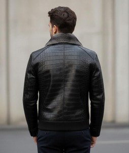 Wholesale Designer Men Genuine <b>Leather</b> Coat for Men Custom High Quality <b>Leather</b> <b>Blazer</b> Men /New Style Fashion Fur <b>Leather</b> <b>Blazer</b> - Product Image 5