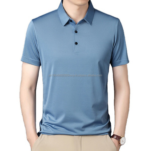 Camiseta Polo de Manga Corta con Diseño de Logotipo Personalizado OEM para Hombre, con Solapa, Polo de Seda Helada Informal Holgado Nuevo de Verano de Alta Gama - Product Image 1