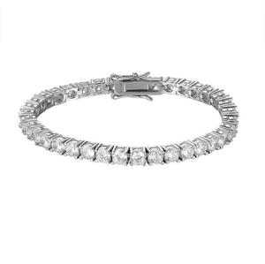 Bracelet tennis pour femme en argent sterling 925 plaqué or 4 mm, serti de moissanite VVS, style bijoux fins - Product Image 6