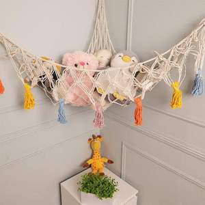 Hamaca de Macramé de Cordón de Algodón, Organizador de Almacenamiento Colgante de Pared para Decoración del Hogar y Dormitorio - Product Image 5