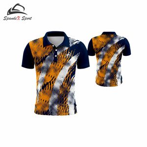 เสื้อยืดกราฟิกถักคุณภาพสูง 100% โพลีเอสเตอร์สำหรับผู้ชาย พิมพ์โลโก้ตามสั่ง แขนสั้น สวมใส่สบาย สีตามสั่ง - Product Image 5