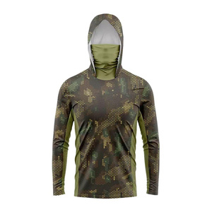Custom High Quality Waterproof Breathable UV Protection Quick Dry Fishing Shirt with Heat-Transfer Printing Long Sleeve - Product Image 3