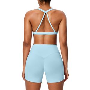 Conjunto de gimnasio con sujetador deportivo y leggings con cintura en V para mujer |   Traje de Yoga Ajustado y Transpirable con Control de Abdomen - Product Image 2