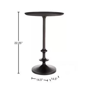 Table d'appoint métallique à pieds fins de style moderniste pour salon, table d'angle, meuble d'appoint - Product Image 2