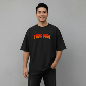 เสื้อยืดผู้ชายคุณภาพสูง ระบายอากาศได้ดี ทรงหลวม ผ้าฝ้าย 100% เสื้อยืดผู้ชายรักษ์โลก ป้องกันการเป็นขุย พิมพ์ลายตามสั่ง - Product Image 1