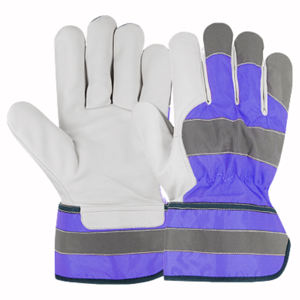 Gants de sécurité en cuir de vachette grainé de qualité supérieure, résistants à la chaleur et aux étincelles, pour ouvriers du bâtiment canadiens - Product Image 2