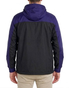 New Style <b>Mens</b> Retro Color Block Hooded Windbreaker <b>Jacket</b> Lightweight Half Zip <b>Pullover</b> Street Fashion Outdoor Layer - Product Image 5